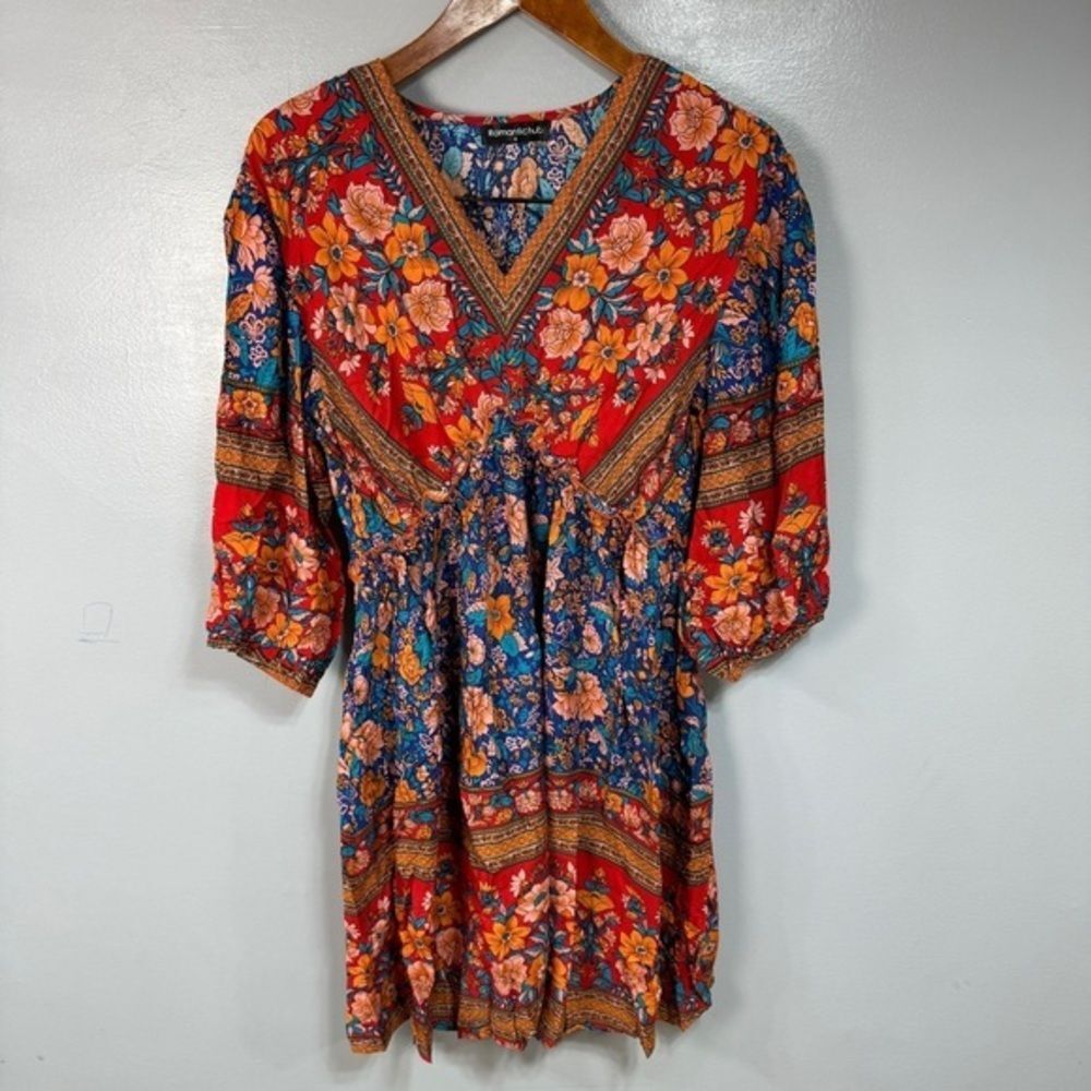 Romantic Hut Women’s Boho Chic Floral Dress sz S NWOT # D753
